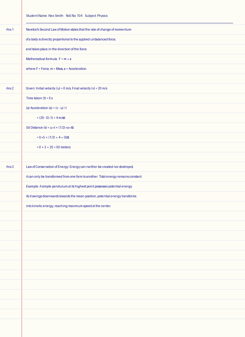 AI Annotated Student Answer Script